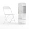 Emma and Oliver Set of 6 Stackable Folding Plastic Chairs - 650 LB Weight Capacity